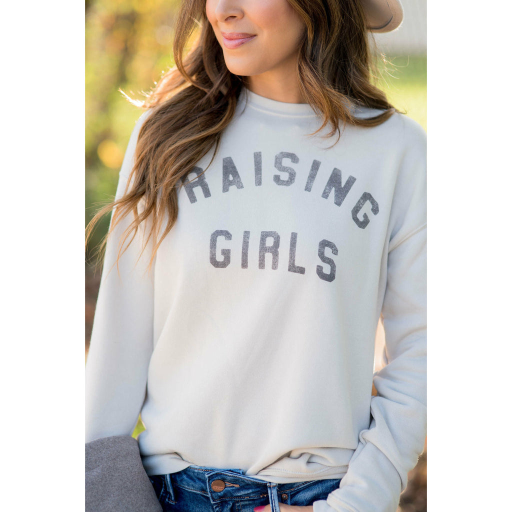 Raising Girls Graphic Crew Neck - Betsey's Boutique Shop