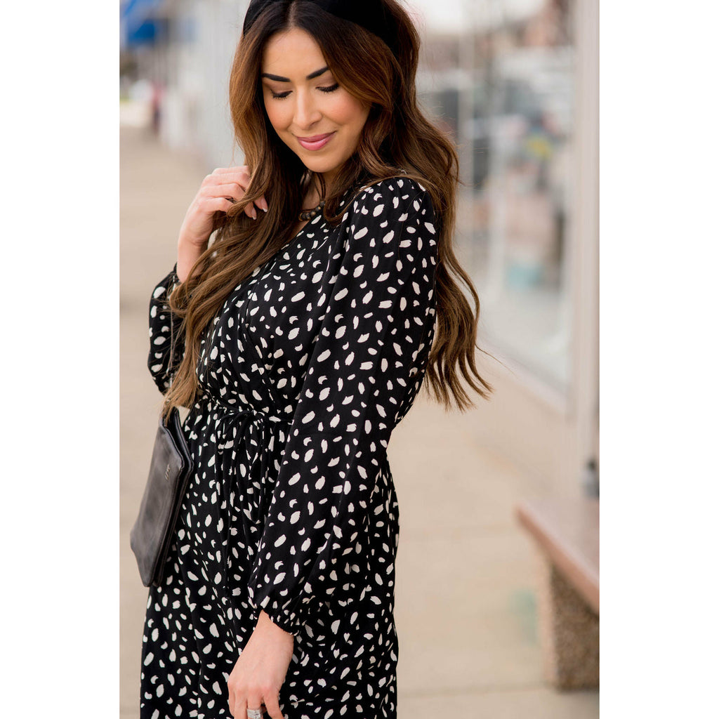 Speckled Long Sleeve Dress - Betsey's Boutique Shop