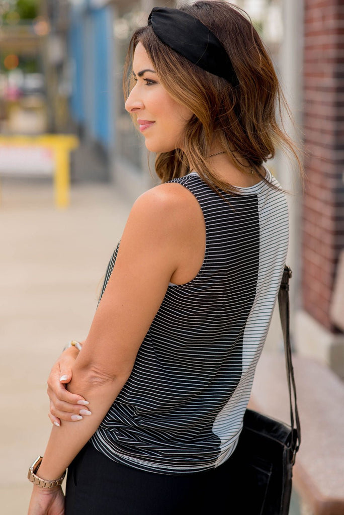 Split Stripe Tank - Betsey's Boutique Shop