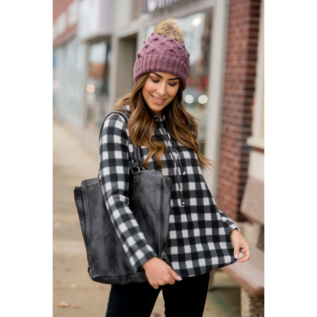 Micro Buffalo Plaid Hoodie - Betsey's Boutique Shop