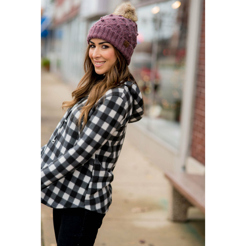 Micro Buffalo Plaid Hoodie - Betsey's Boutique Shop