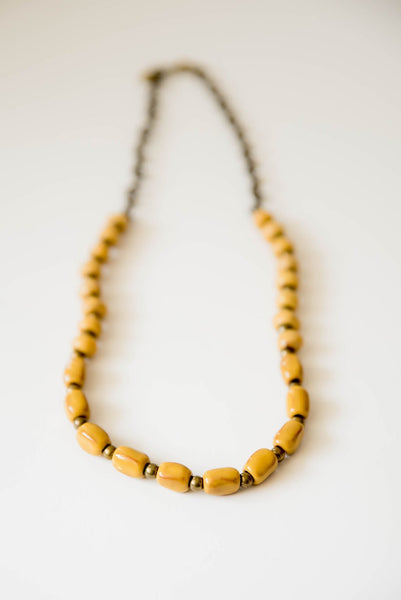 Bel Koz Long Mixed Single Strand Clay Bead Necklace