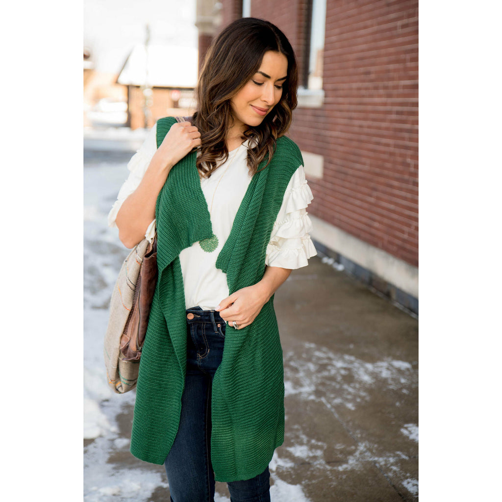 Sweater Kimono Vest - Betsey's Boutique Shop