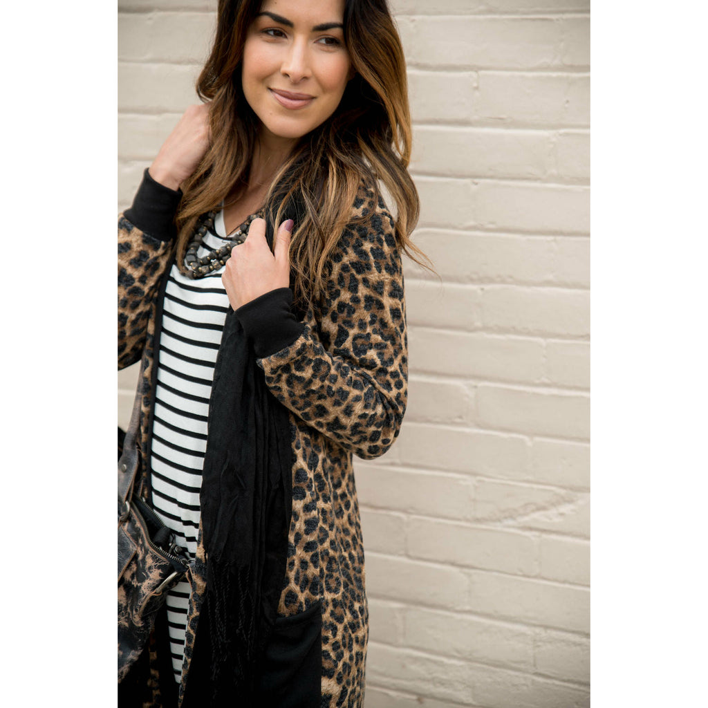 Leopard Tunic Cardigan - Betsey's Boutique Shop