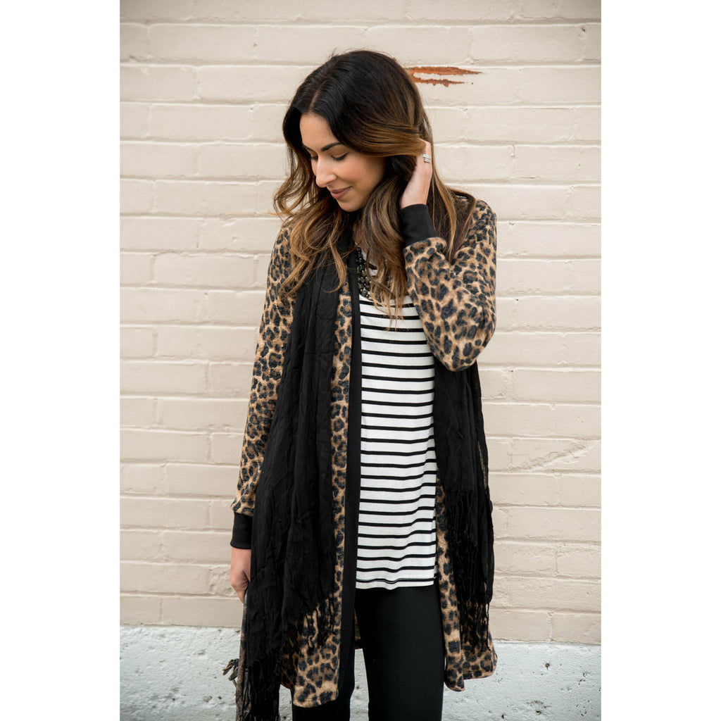 Leopard Tunic Cardigan - Betsey's Boutique Shop