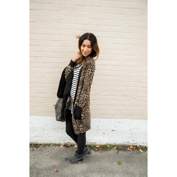 Leopard Tunic Cardigan - Betsey's Boutique Shop