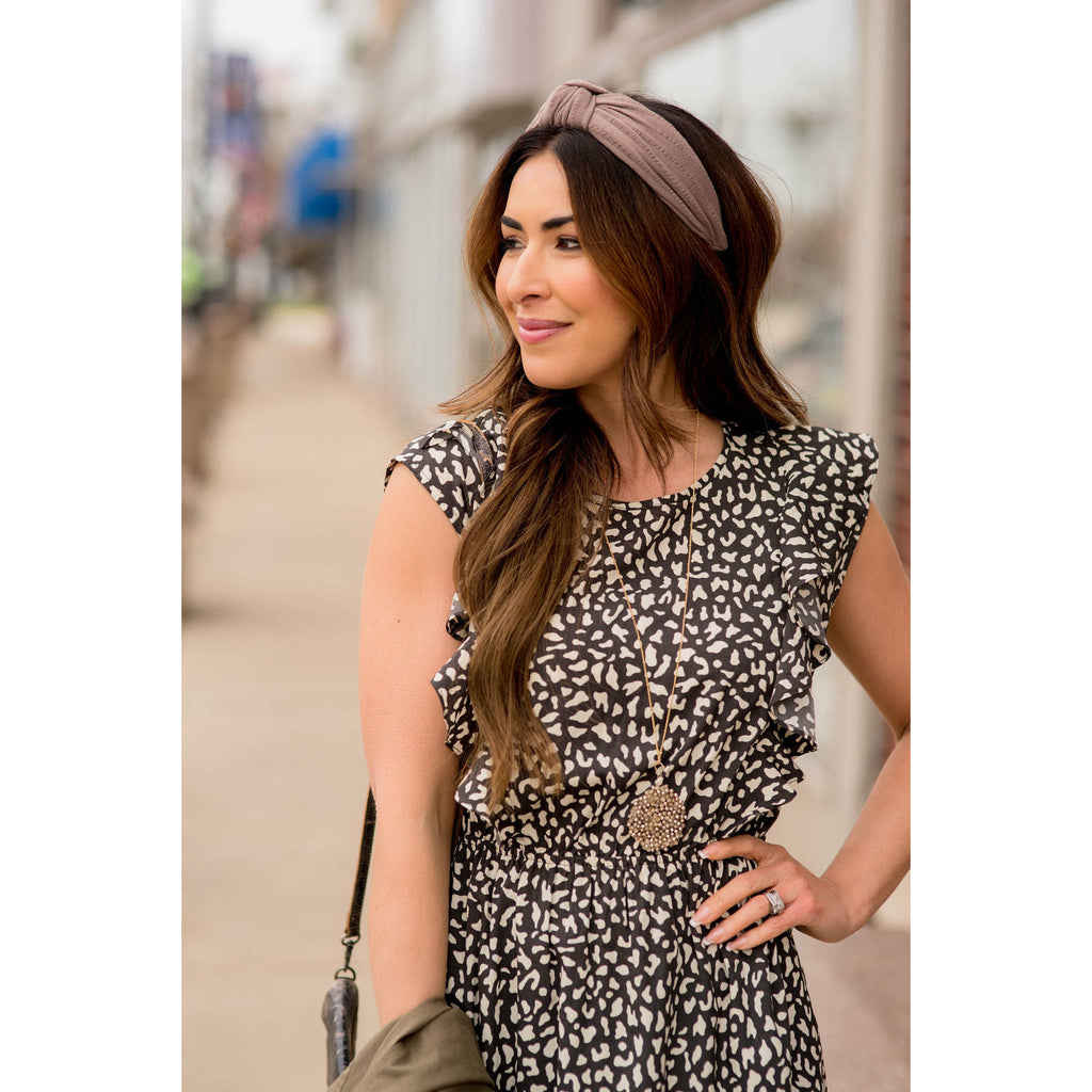 Chic & Classy Cheetah Ruffle Sleeve Dress - Betsey's Boutique Shop