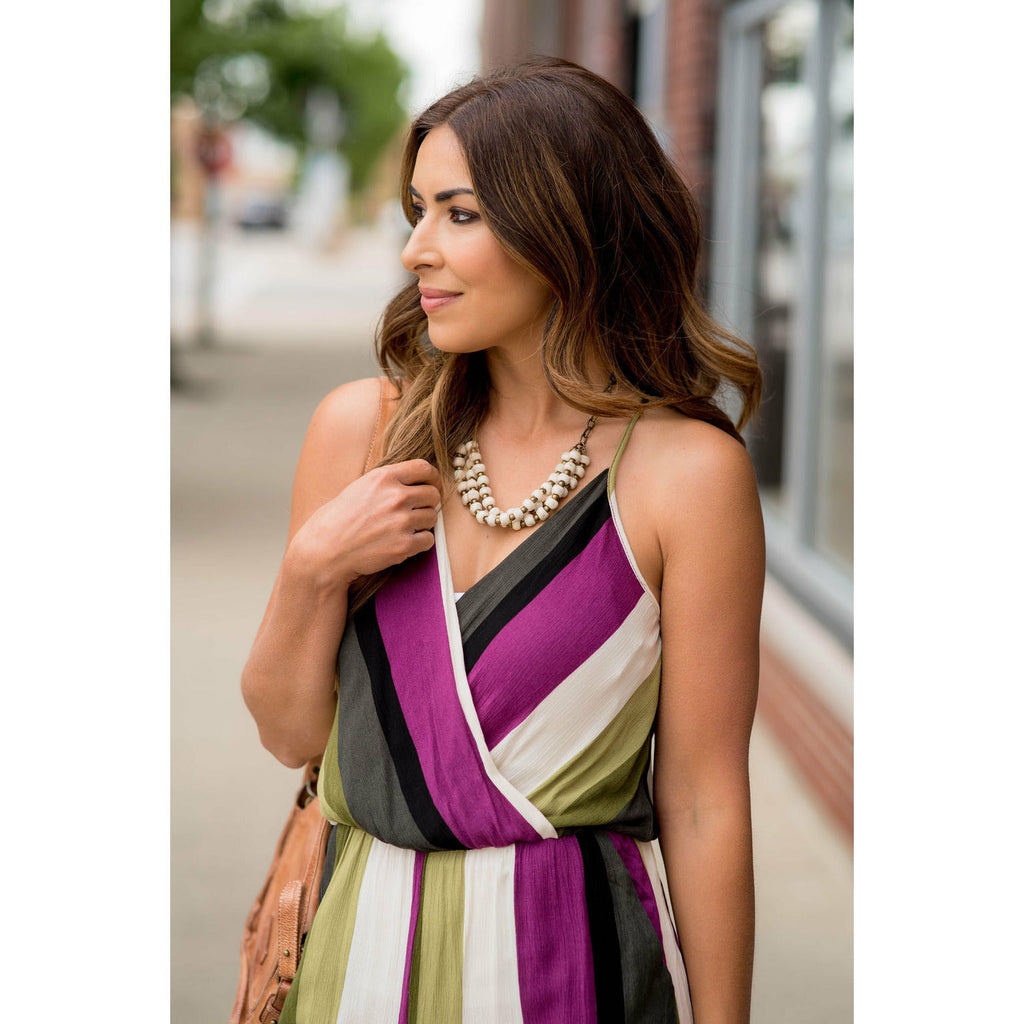 Multi Colored Striped Jumpsuit - Betsey's Boutique Shop