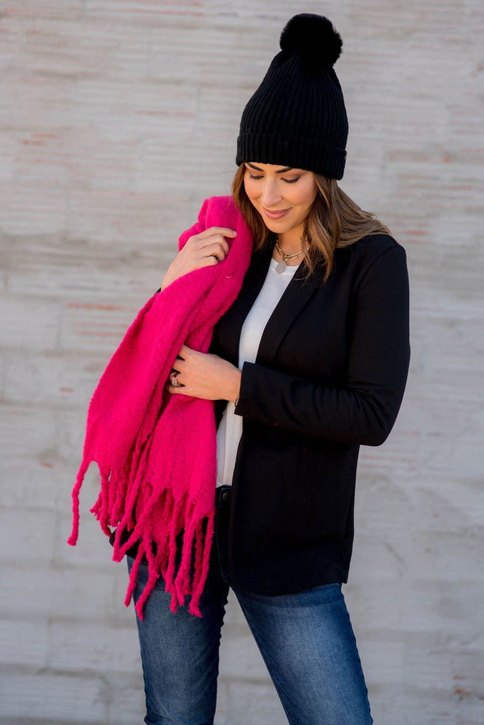 Cute & Cozy Twisted Fringe Scarf - Betsey's Boutique Shop