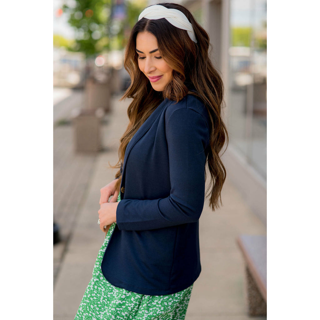 Everyday Cotton Blazer - Betsey's Boutique Shop - Coats & Jackets