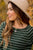 Striped Side Slit Sweater Tee - Betsey's Boutique Shop - Shirts & Tops