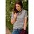 Scalloped Striped Short Sleeve Tee