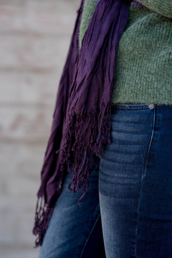 Basic Twisted Fringe Scarf - Betsey's Boutique Shop -