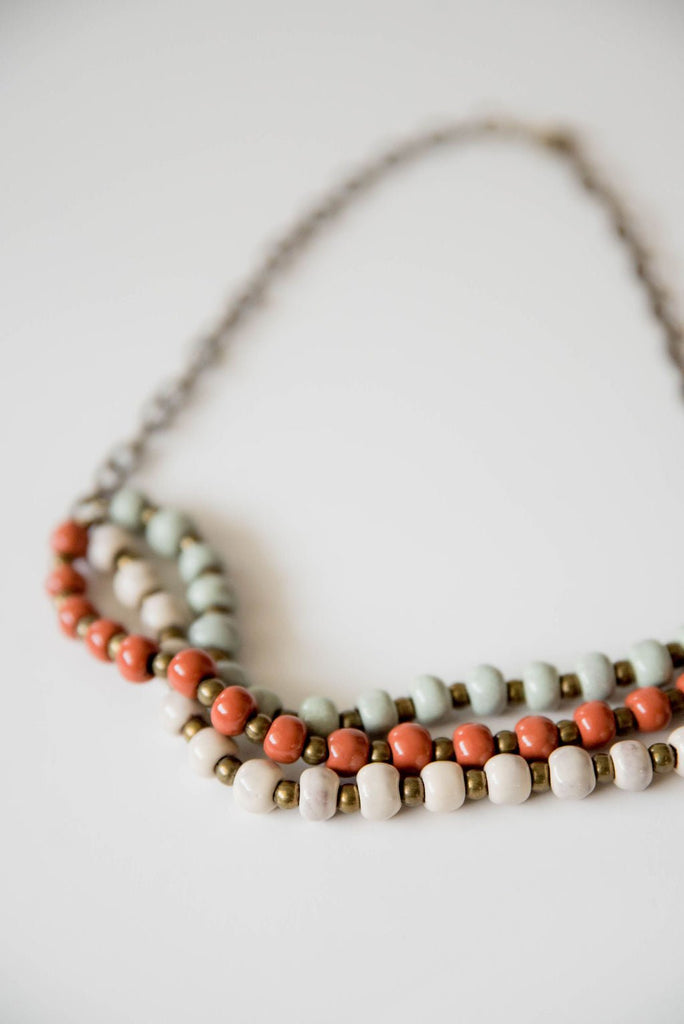 Bel Koz Mixed Triple Twist Clay Necklace - Betsey's Boutique Shop - Necklaces