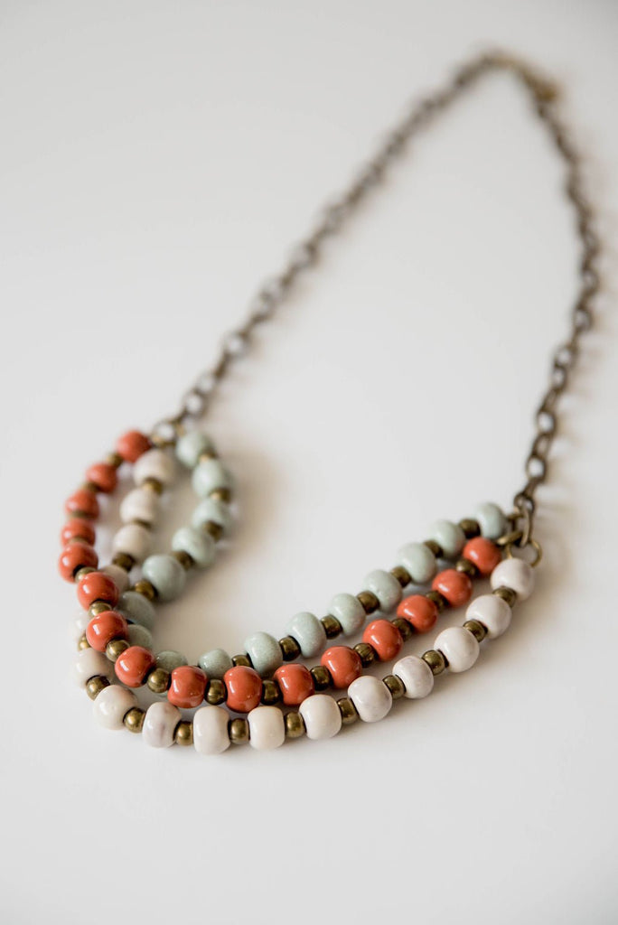 Bel Koz Mixed Triple Twist Clay Necklace - Betsey's Boutique Shop - Necklaces