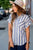 Thick Stripe Button Up - Betsey's Boutique Shop - Shirts & Tops