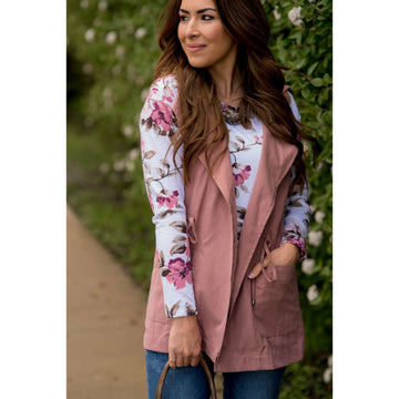 Dusty Rose Vest - Betsey's Boutique Shop