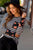 Black Striped Floral Accent Long Sleeve Tee - Betsey's Boutique Shop - Shirts & Tops