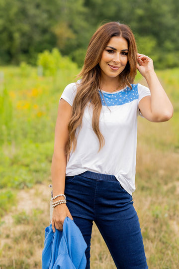 Spotted Top Tee - Betsey's Boutique Shop -