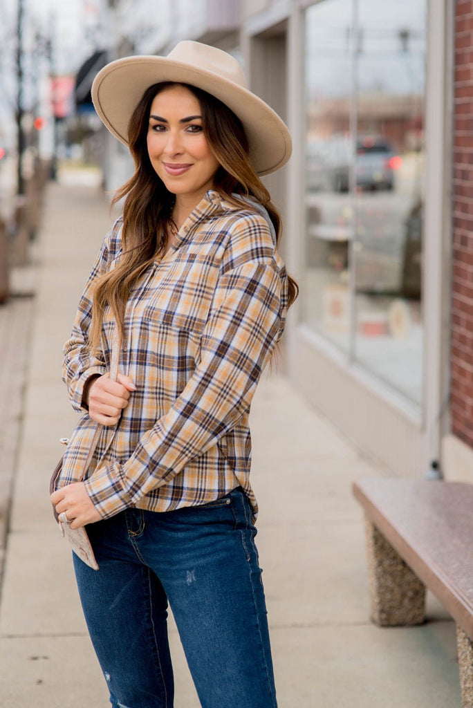 Small Town Hooded Flannel - Betsey's Boutique Shop -