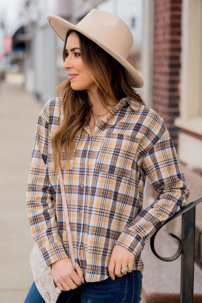 Small Town Hooded Flannel - Betsey's Boutique Shop -