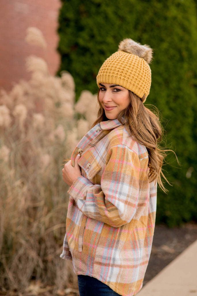 Out Of This World Plaid Shacket - Betsey's Boutique Shop -