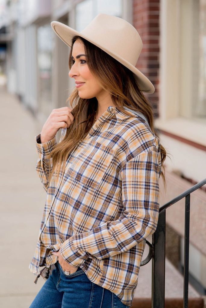 Small Town Hooded Flannel - Betsey's Boutique Shop -