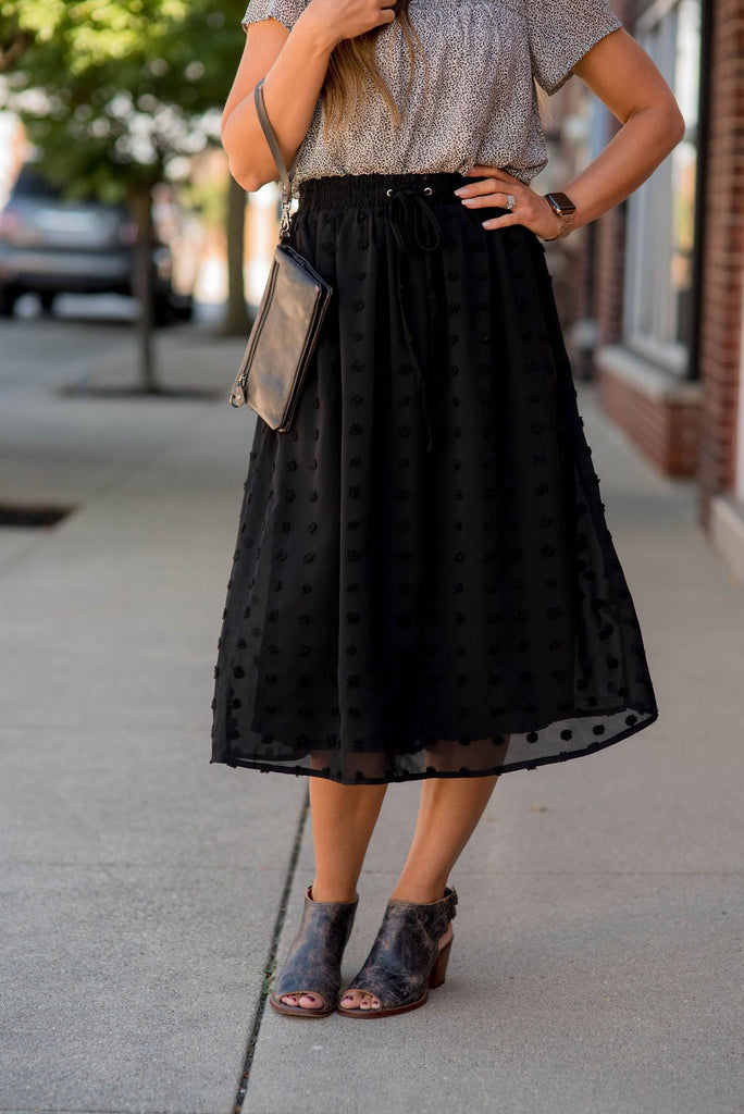 Textured Dot Skirt - Betsey's Boutique Shop