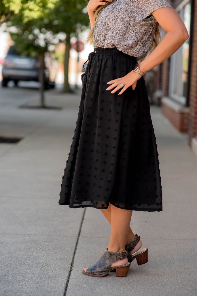 Textured Dot Skirt - Betsey's Boutique Shop