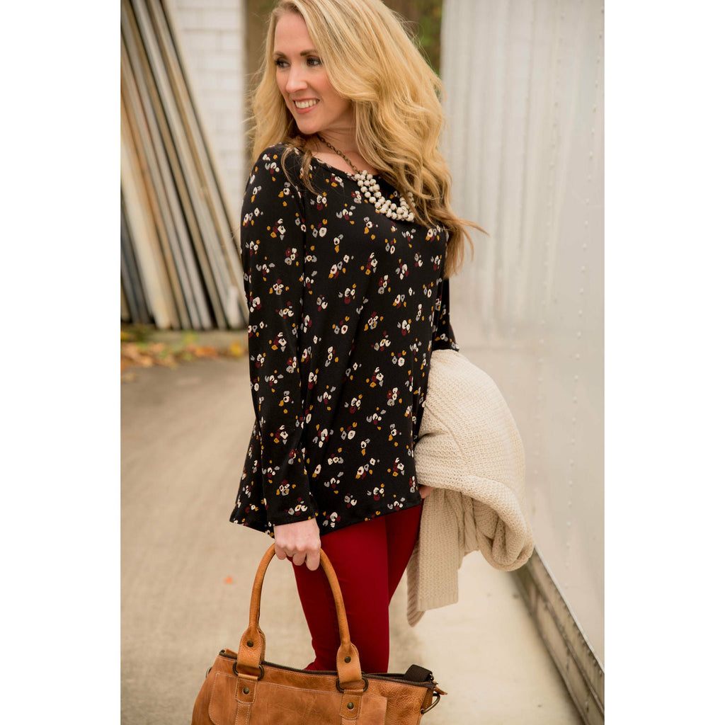 Mini Floral Long Sleeve Tee - Betsey's Boutique Shop