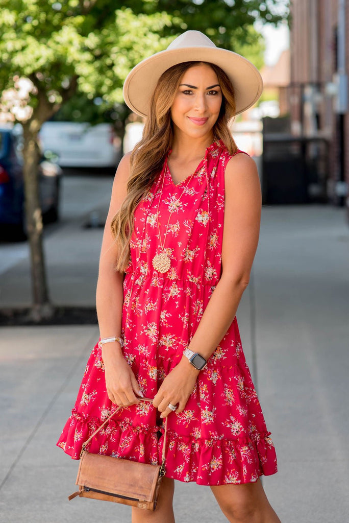 Mini Bouquets Tiered Tank Dress - Betsey's Boutique Shop