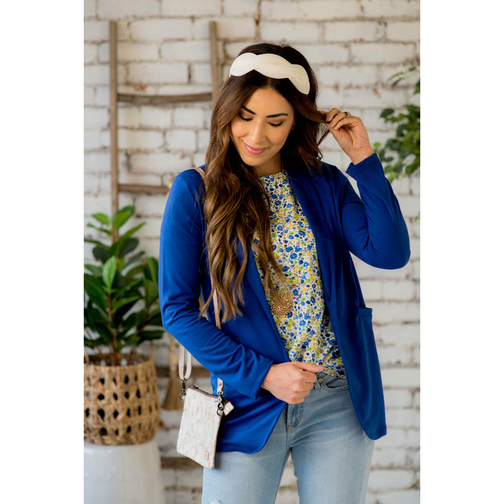 Everyday Cotton Blazer - Betsey's Boutique Shop - Coats & Jackets