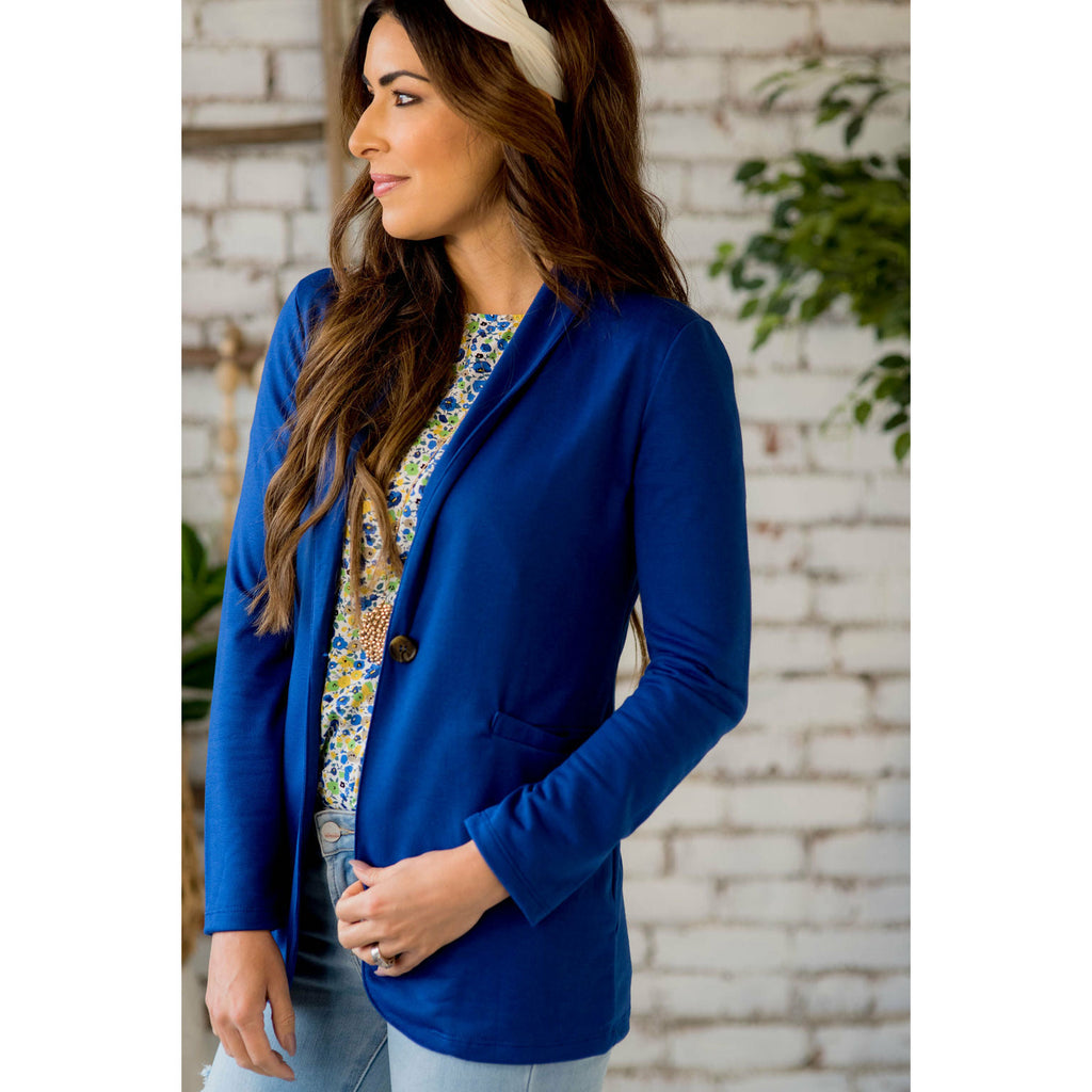 Everyday Cotton Blazer - Betsey's Boutique Shop - Coats & Jackets