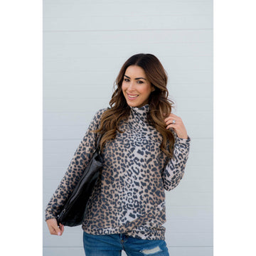 Wild Safari Leopard Wrapped Pullover - Betsey's Boutique Shop