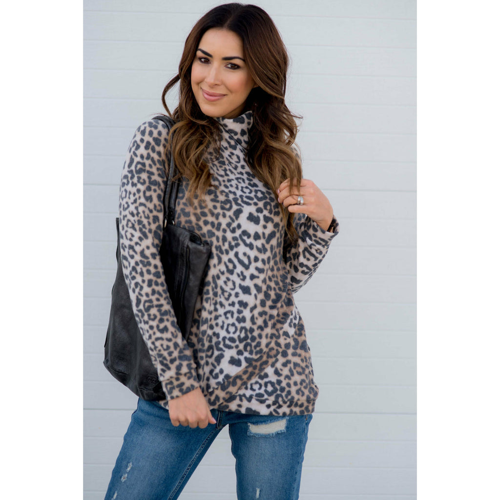 Wild Safari Leopard Wrapped Pullover - Betsey's Boutique Shop