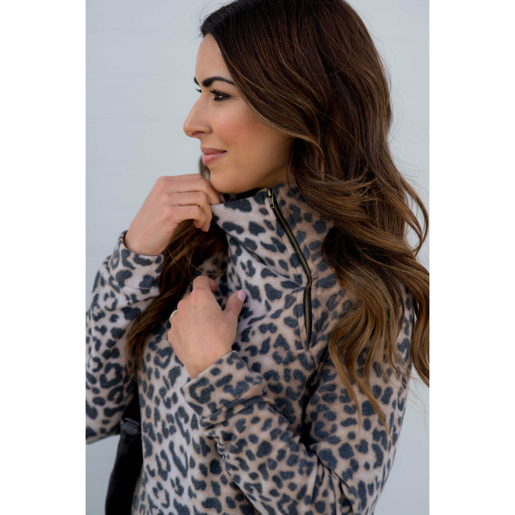 Wild Safari Leopard Wrapped Pullover - Betsey's Boutique Shop