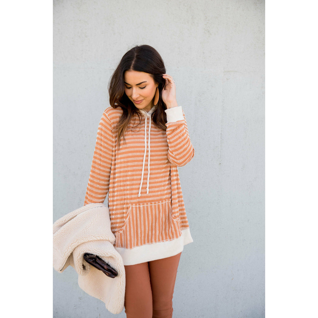 Double Striped Hoodie - Betsey's Boutique Shop