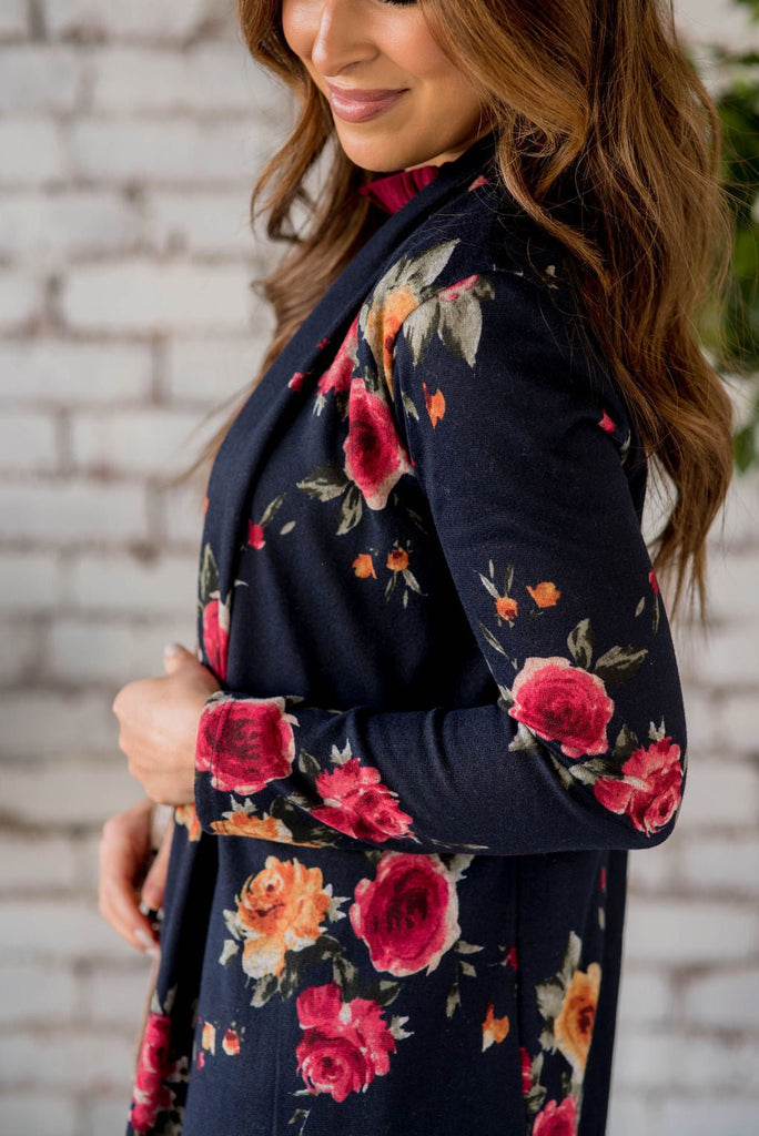 Floral Tunic Cardigan - Betsey's Boutique Shop