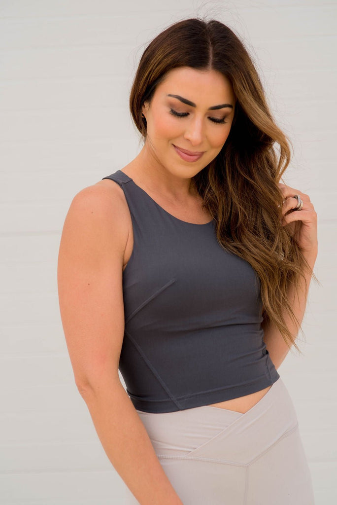 Cropped Racerback Tank - Betsey's Boutique Shop -