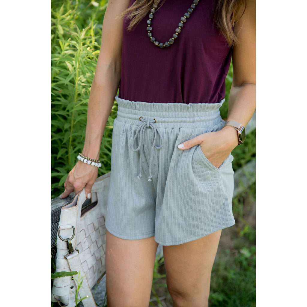 Striped Basic Shorts - Betsey's Boutique Shop