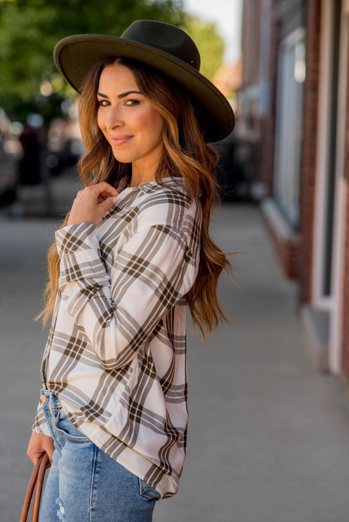 Triple Plaid Button Up - Betsey's Boutique Shop