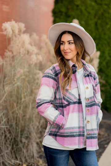 Glamorous Plaid Shacket - Betsey's Boutique Shop -