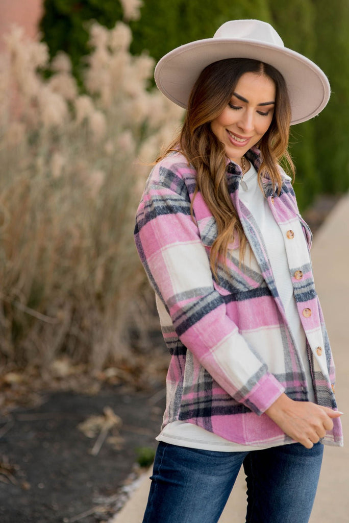 Glamorous Plaid Shacket - Betsey's Boutique Shop -