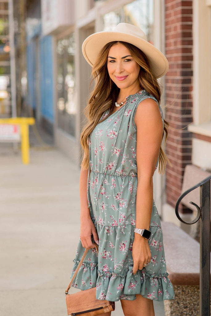 Mini Bouquets Tiered Tank Dress - Betsey's Boutique Shop