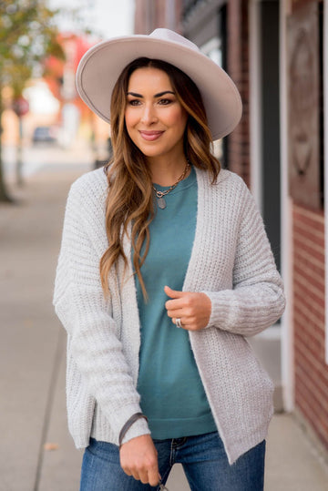 Basic Knit Oversized Cardigan - Betsey's Boutique Shop