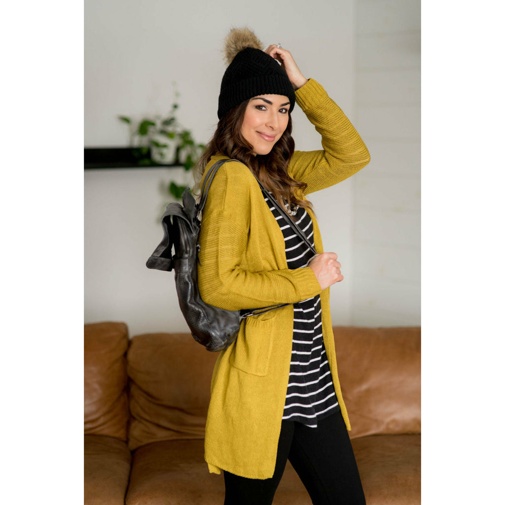 Side Slit Tissue Cardigan - Betsey's Boutique Shop - Coats & Jackets