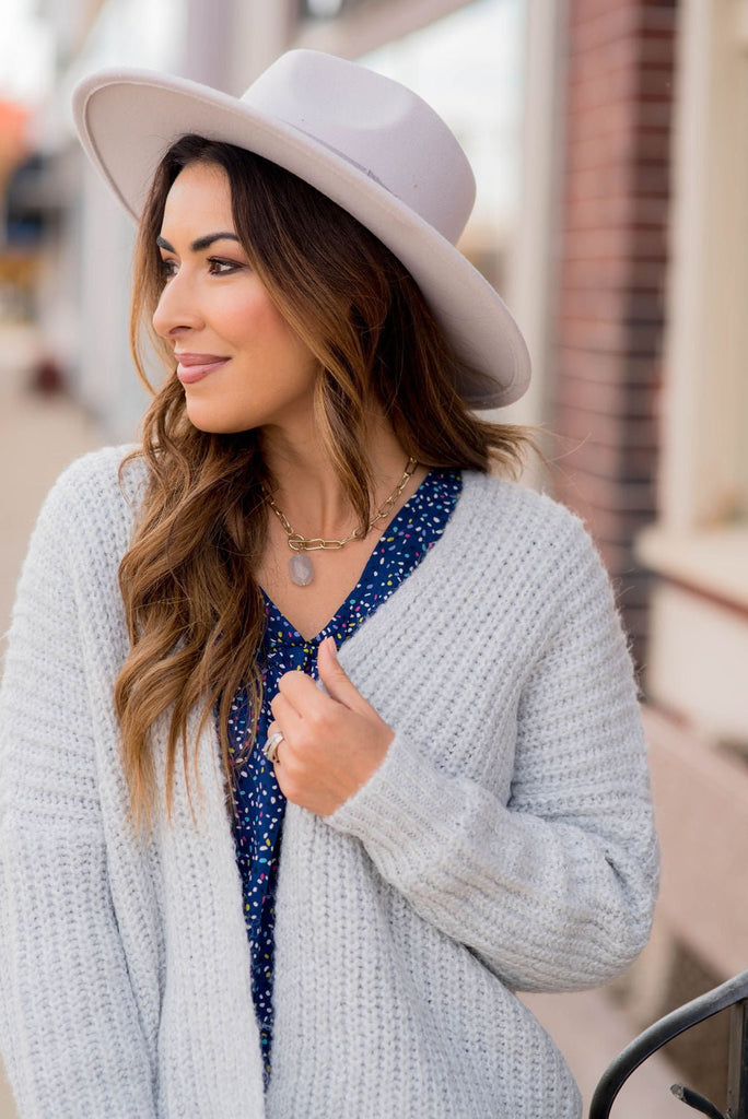 Basic Knit Oversized Cardigan - Betsey's Boutique Shop