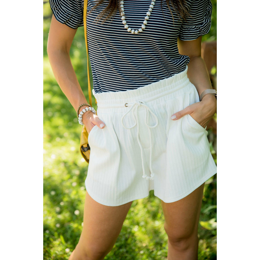 Striped Basic Shorts - Betsey's Boutique Shop