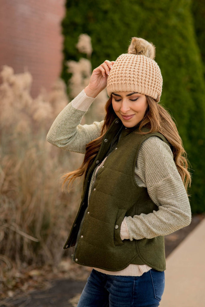 Textured Puffer Vest - Betsey's Boutique Shop -