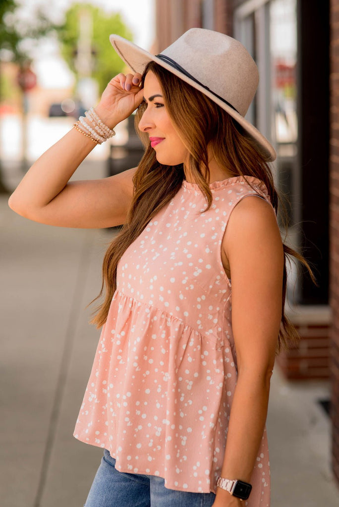 Paint Splatter Peplum Tank - Betsey's Boutique Shop